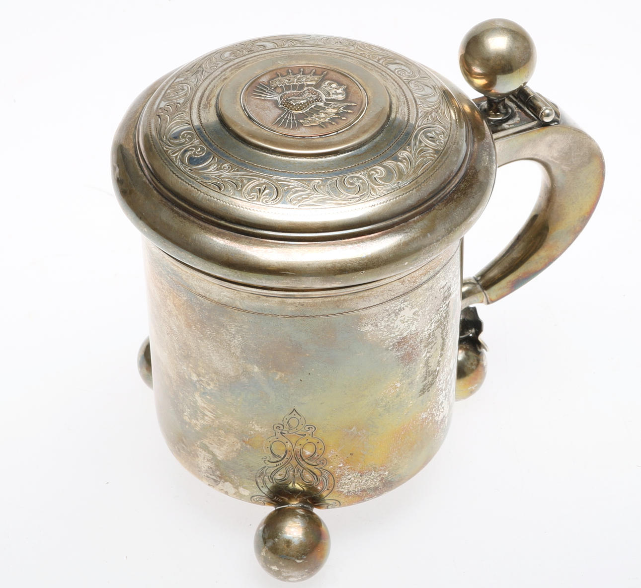 STOP, silver, B. Erlandsson, Kristianstad, 1897, vikt 324 gram.