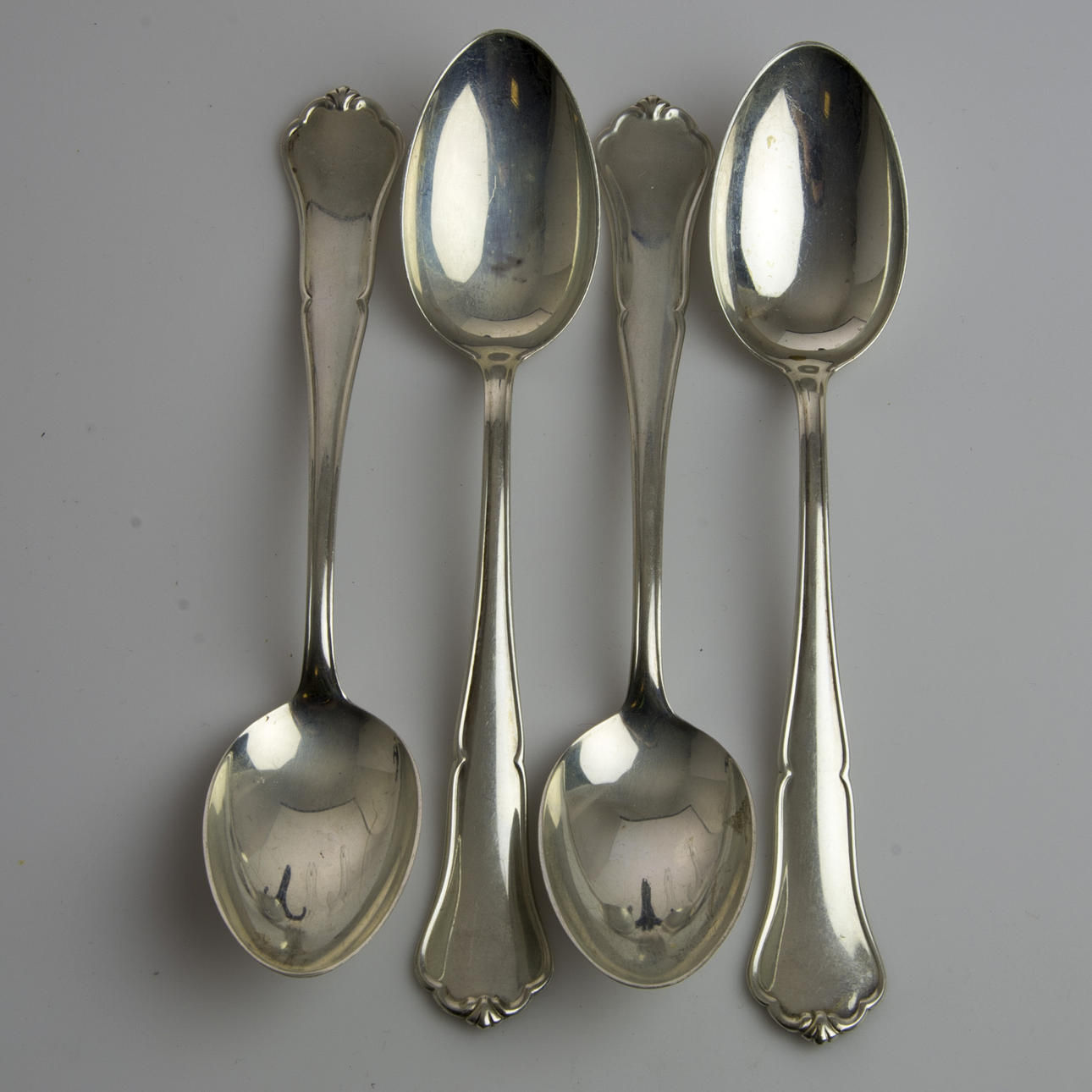 MATSKEDAR, 4 stycken, silver, Carl Hoff.