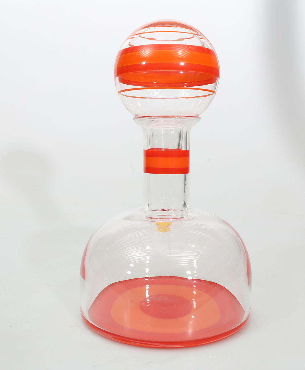 KARAFF MED PROPP, glas, "Mitt i prick", Catti Åsélius Lidbäck, Gullaskruf.