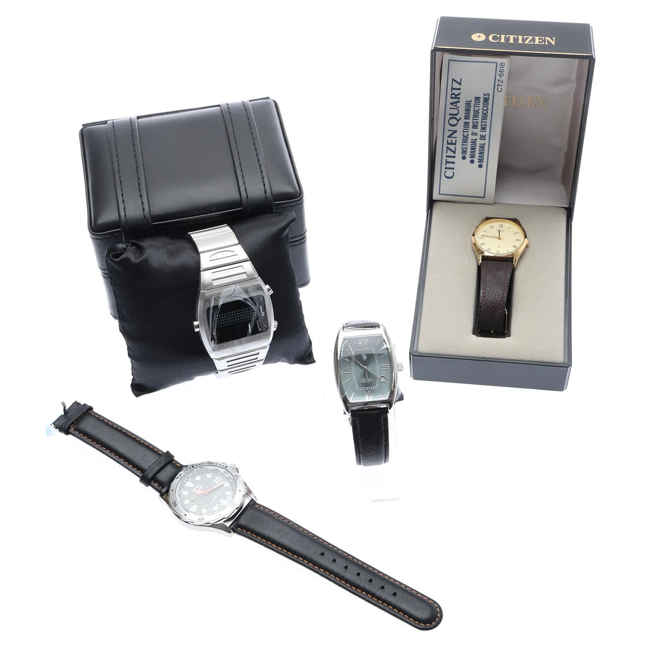 FOUR GENTS WRISTWATCHES.