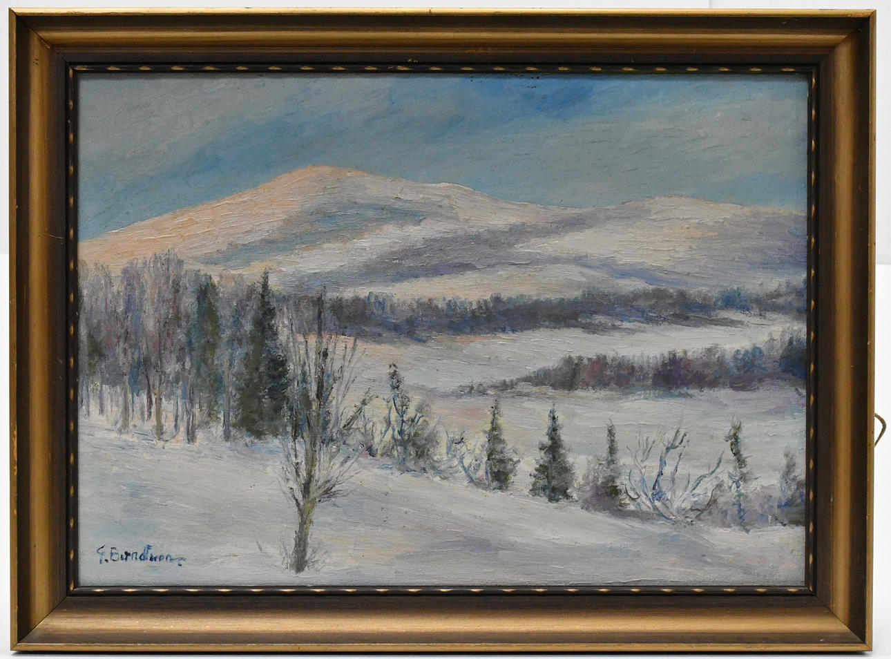 OIDENTIFIERAD KONSTNÄR. The snasa heaps. Oil on Board.