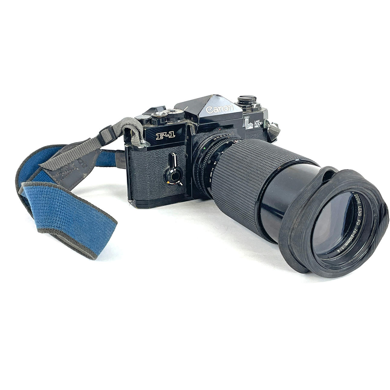 CAMERA, Canon F-1, Lake Placid 1980, with zoom lens. Photo