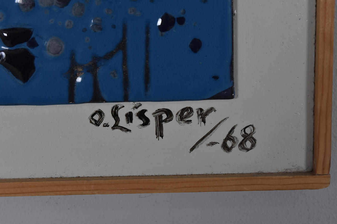 OLLE LISPER. Emaljmålning. Konst - Måleri - Auctionet