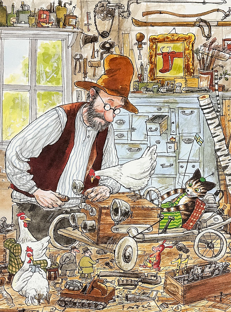SVEN NORDQVIST. SERIGRAPH, “Pettson & Findus”, signed, numbered.