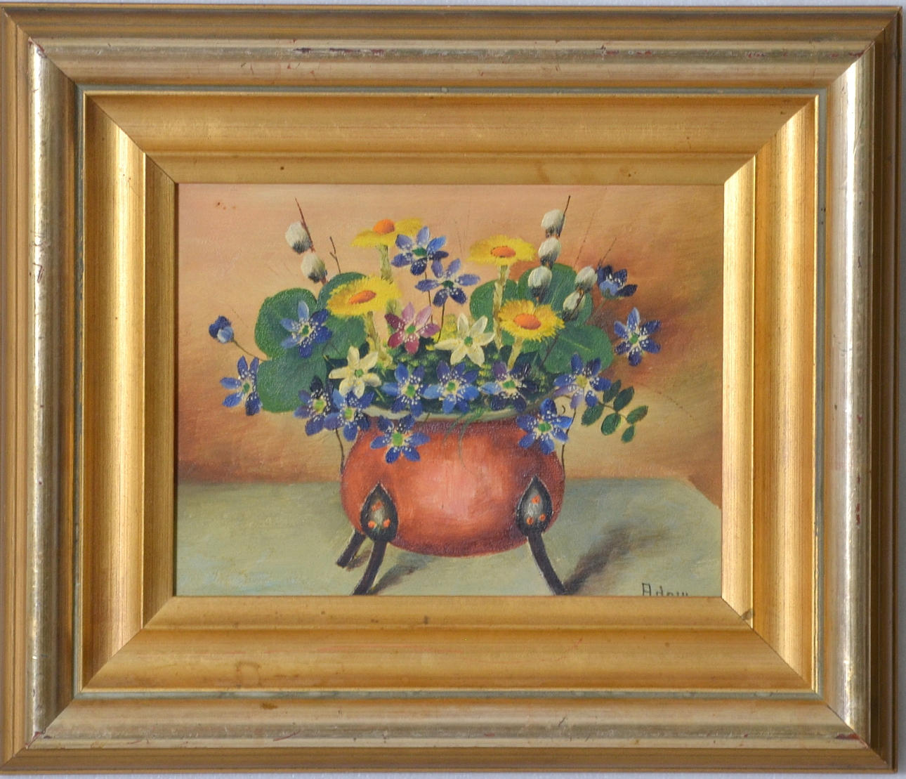 OIDENTIFIERAD KONSTNÄR. Olja på pannå.