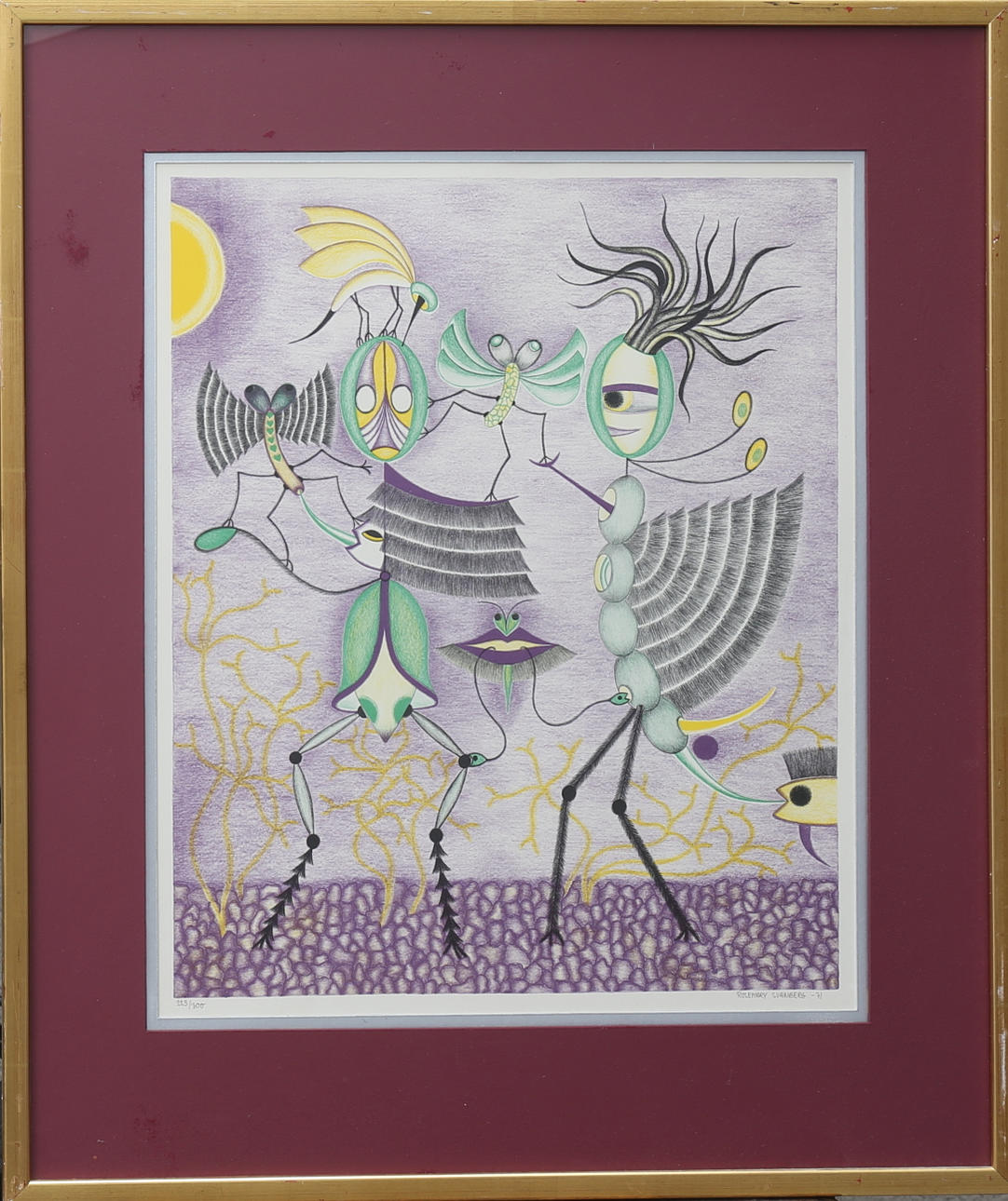 ROSEMARY SVANBERG. Färglitografi, signerad, numrerad 223/300, daterad -71.