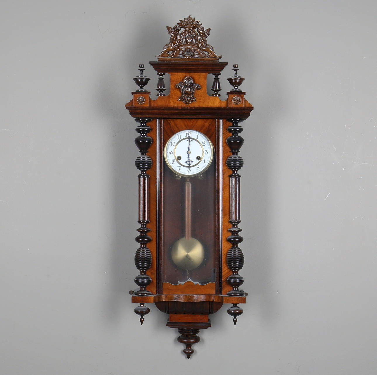 VÄGGUR, nyrenässansstil, Junghans, 1900-talets första del.