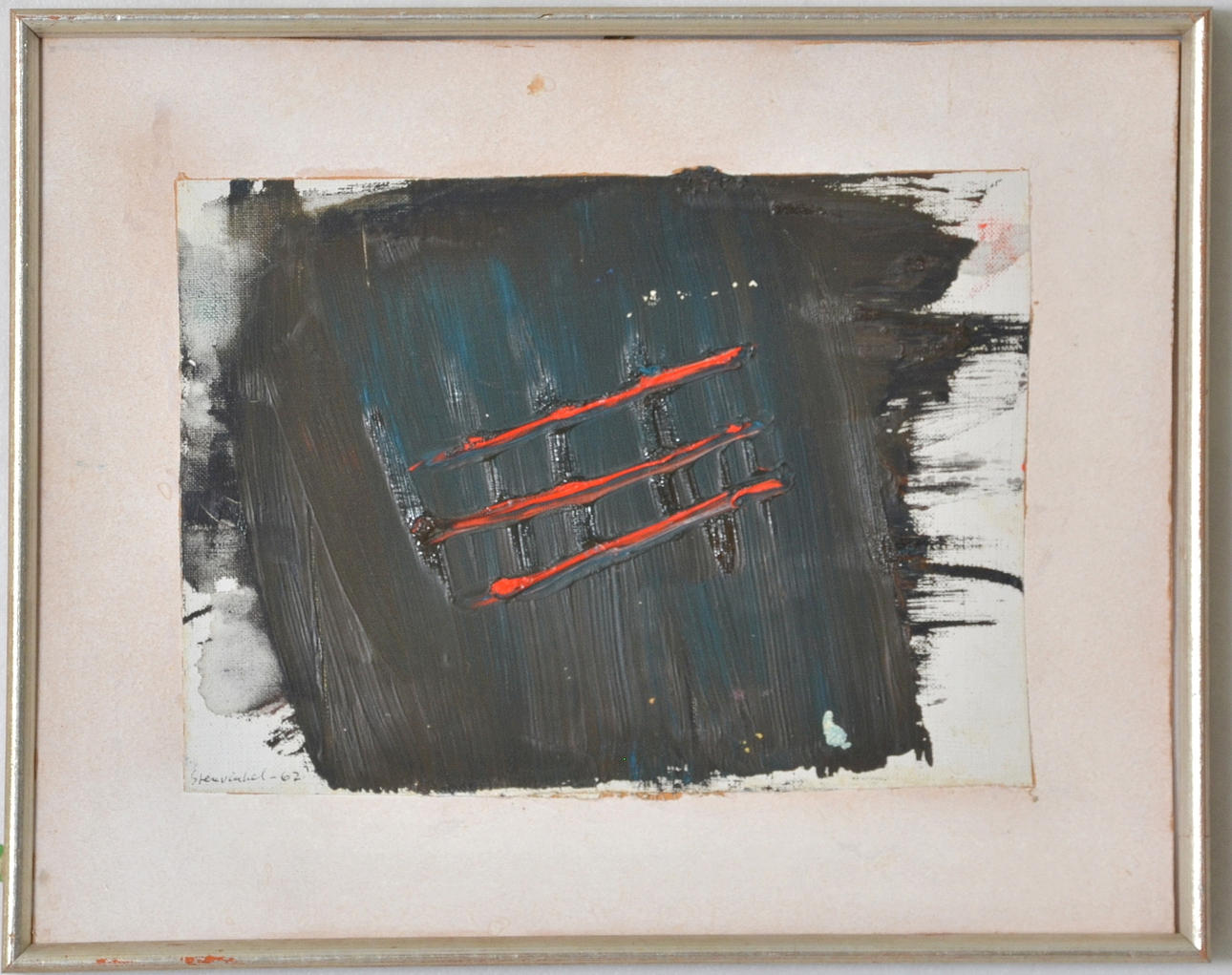 JAN STENVINKEL. Olja på duk uppfodrad på pannå.