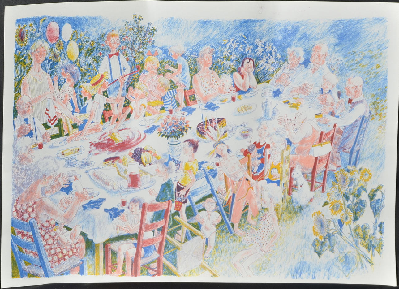 ERIK HAAMER. Färglitografi.