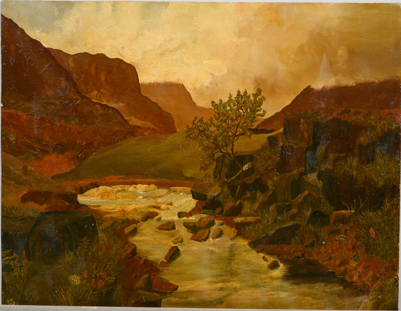 OIDENTIFIERAD KONSTNÄR. Olja på pannå.