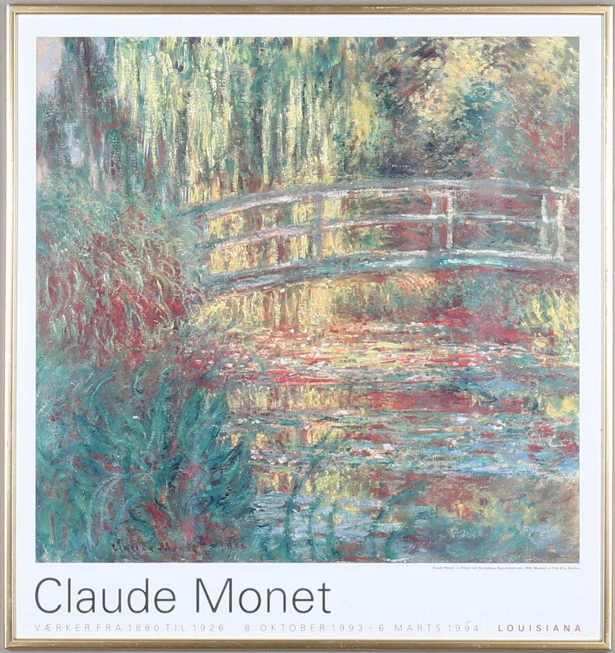 CLAUDE MONET. EFTER. Affisch, Louisiana, Köpenhamn, 1994.