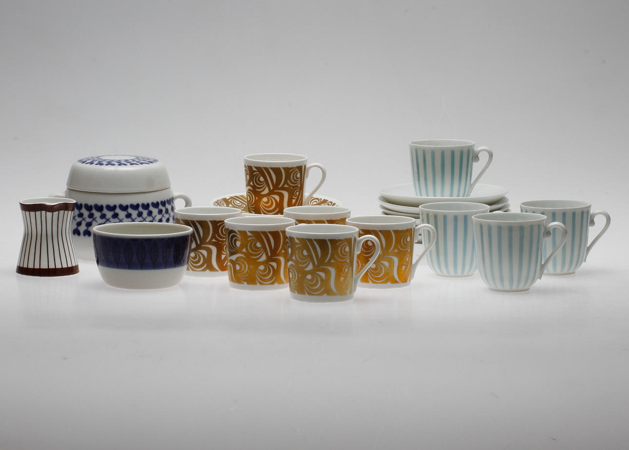 SERVISDELAR, 13 delar, Gustavsberg, Rörstrand och Hackefors.