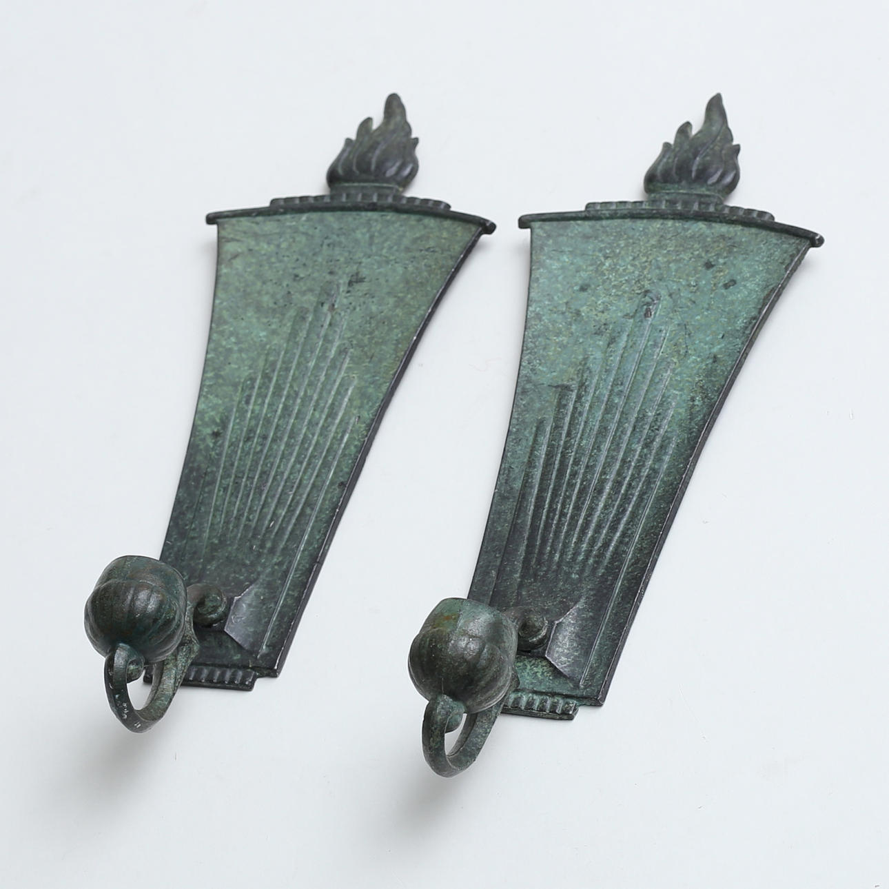 WALL SCONCES, a pair, Art deco style, contemporary.