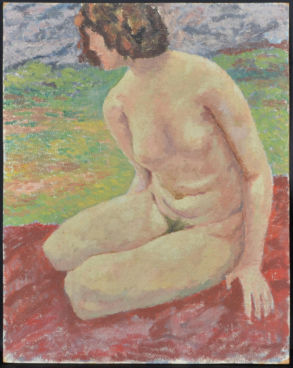 VERNER HOLMQUIST. TILLSKRIVEN. Olja på pannå.