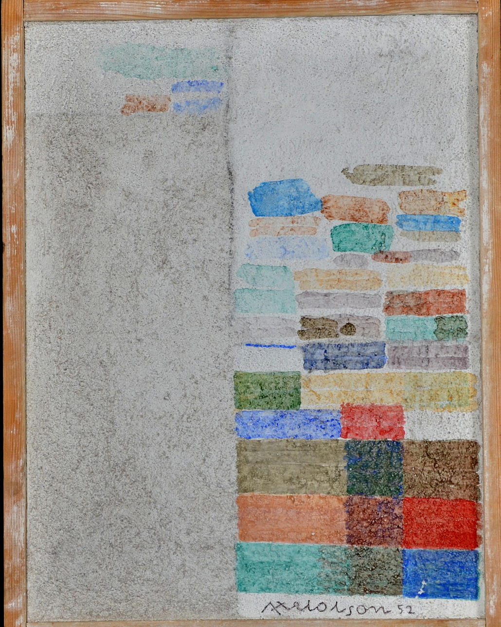 AXEL OLSON. Målning på betong.