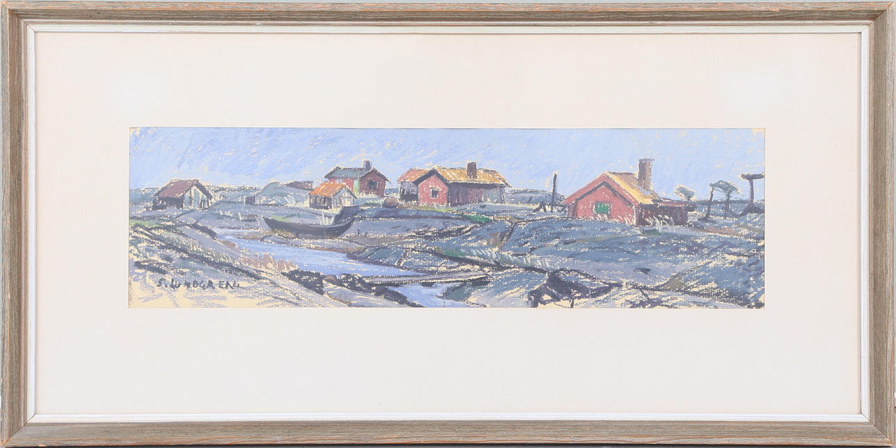 STURE LUNDGREN. Ölandsmotiv, pastell, signerad.