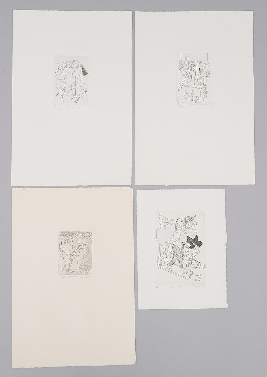 FRANCO LEIDI 1933-2008. FOUR ETCHINGS, SIGNED AND NUMBERED.