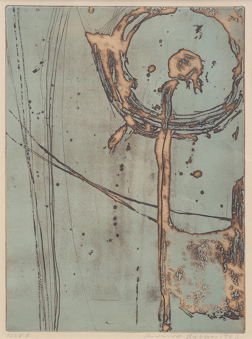 THORMOD LARSEN. LITHOGRAPH, SIGNED AND DATED 1963.