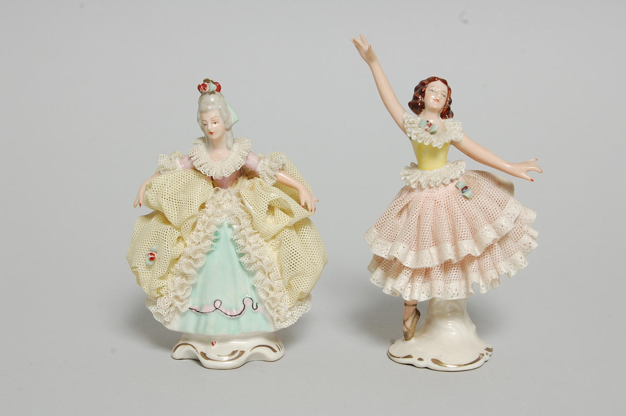 FIGURINER, 1 par, porslin, Dresden.