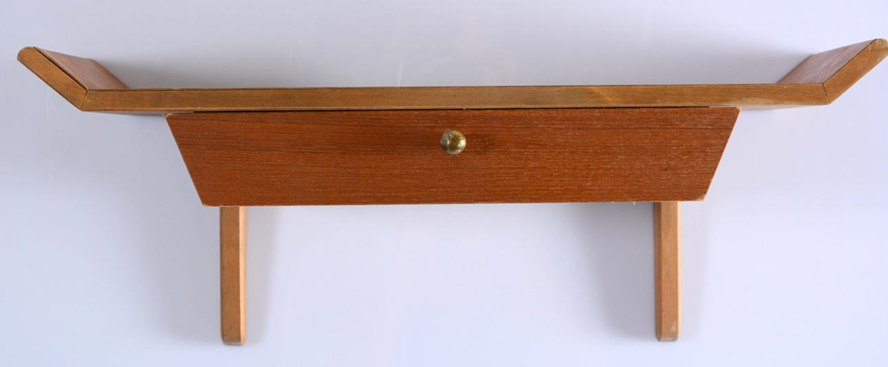 TELEFONHYLLA, teak, 1950/60-tal.