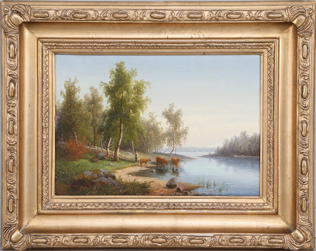 CARL ABRAHAM ROTHSTÉN. Landskapsmotiv, olja på duk, signerad och daterad 1872.