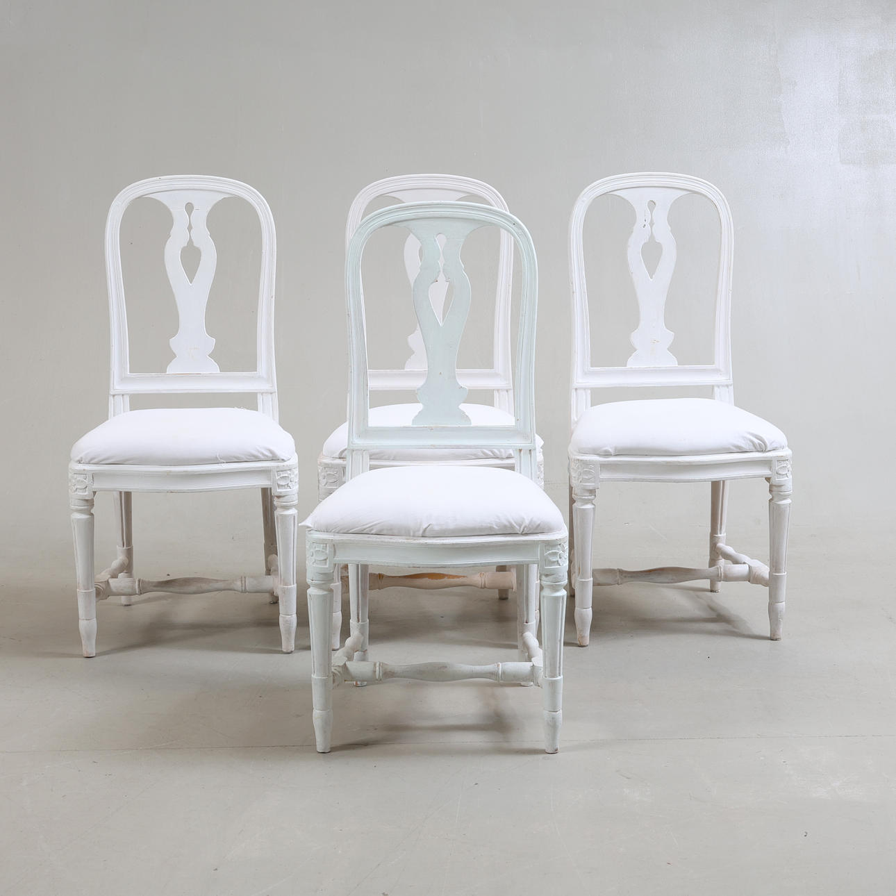 A set of 4 “Hallunda” Gustavian style chairs from IKEA, 18th century ...