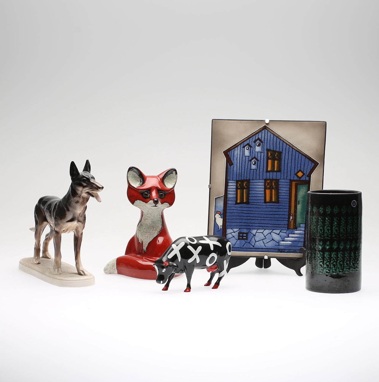 PARTI KERAMIK, 5 delar, bl.a Arabia, Nittsjö samt Upsala Ekeby.