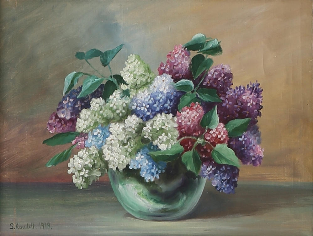 STURE KANDELL. Stilleben. Olja på duk, signerad och daterad 1919.