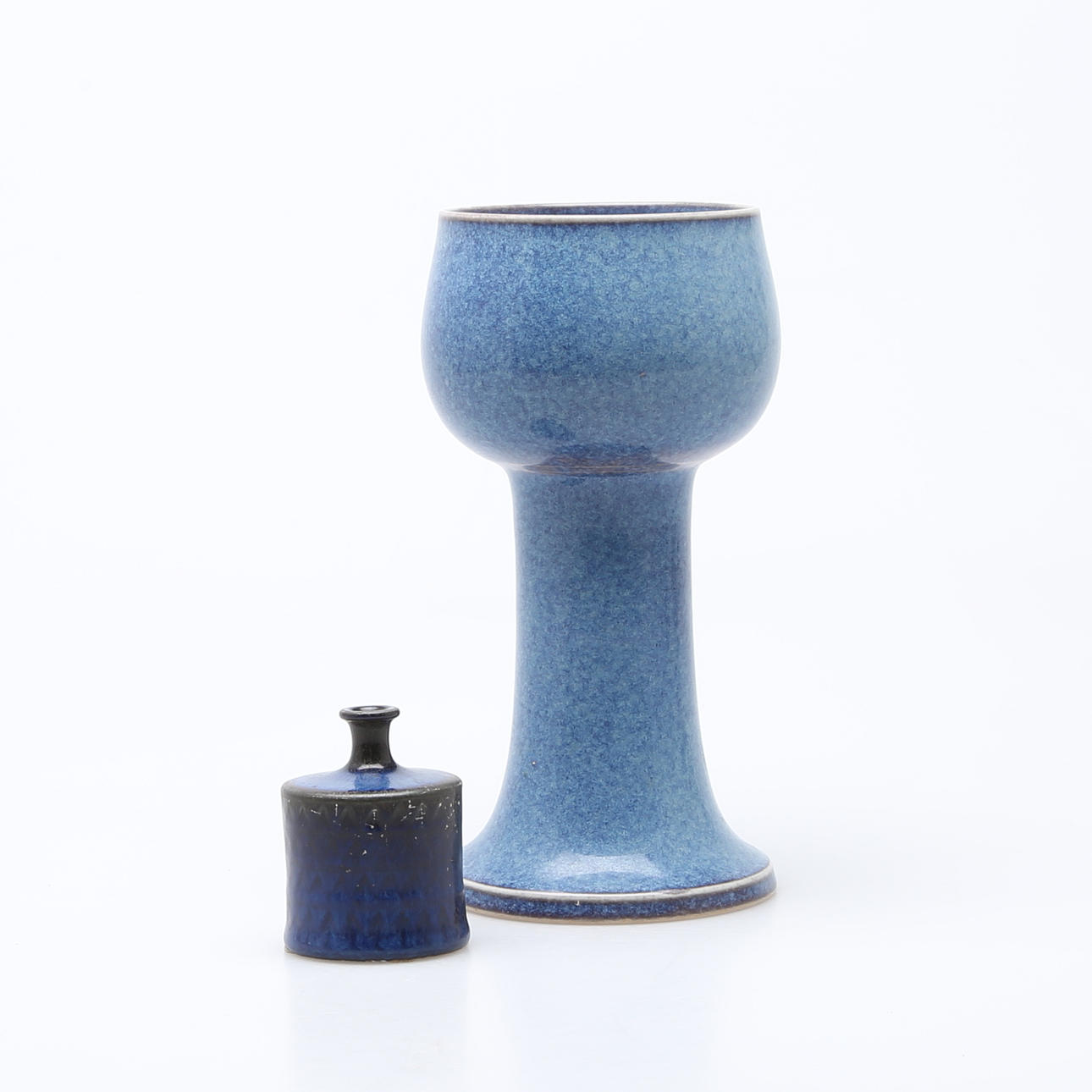 STIG LINDBERG. Vaser 2 st, stengods, Gustavsberg studio, unika.