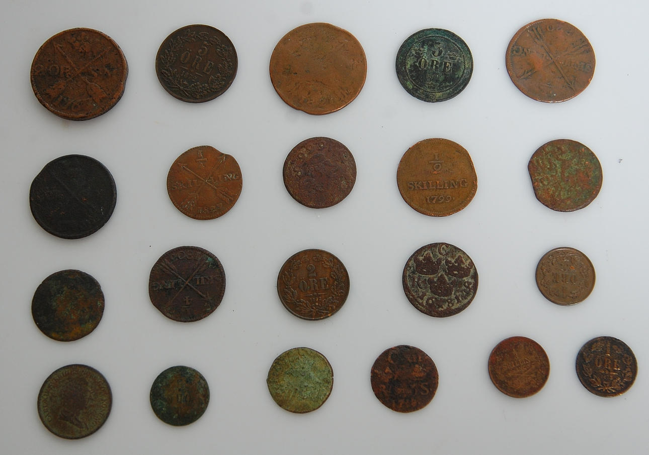 MYNT, 20 st Svenska 16-1800-tal.