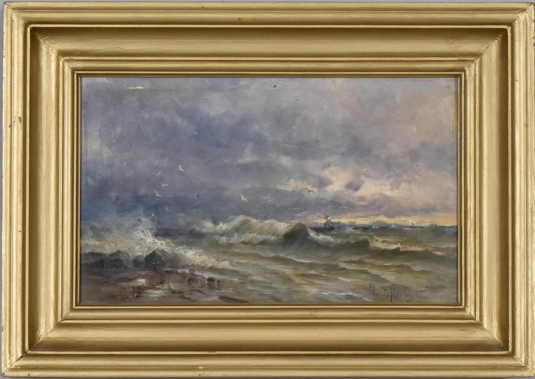 valfrid-nelson-oil-painting-on-panel-marine-art-paintings-auctionet