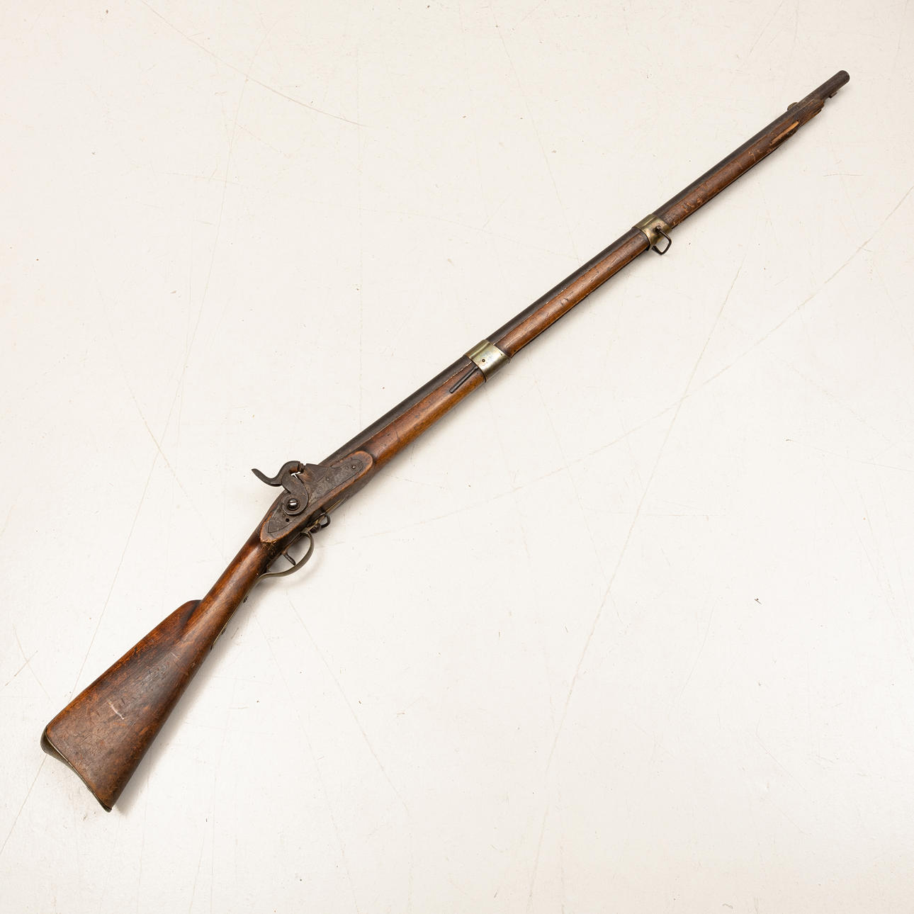 A SLAG LOCK RIFLE, converted from flintlock, m/1815-45, Sweden, 19th ...