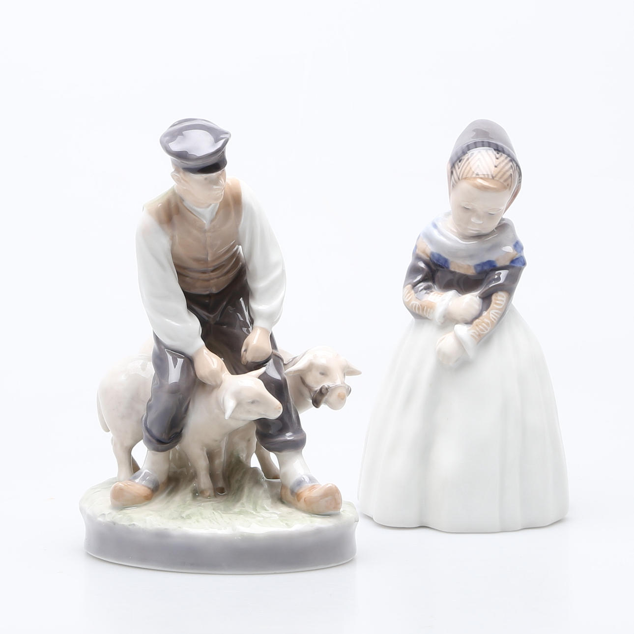 FIGURINER, 2 st, porslin, Kunglig dansk.