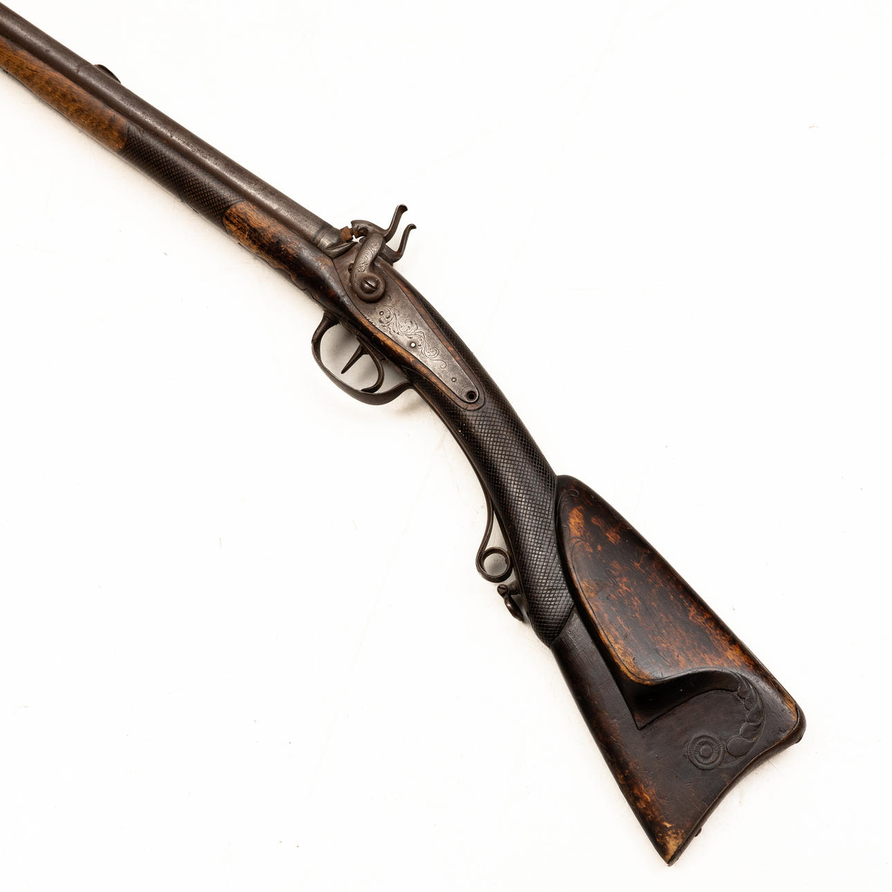 A double barreled slingshot rifle, 19th century. Weapons & Militaria ...
