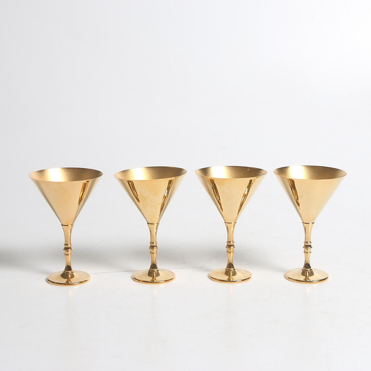 COCKTAILGLAS, 4 st. mässing, Skultuna.