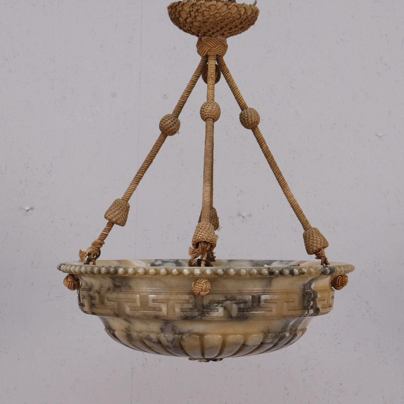A ceiling lamp, alabaster, Swedish Grace, 1920/30s.