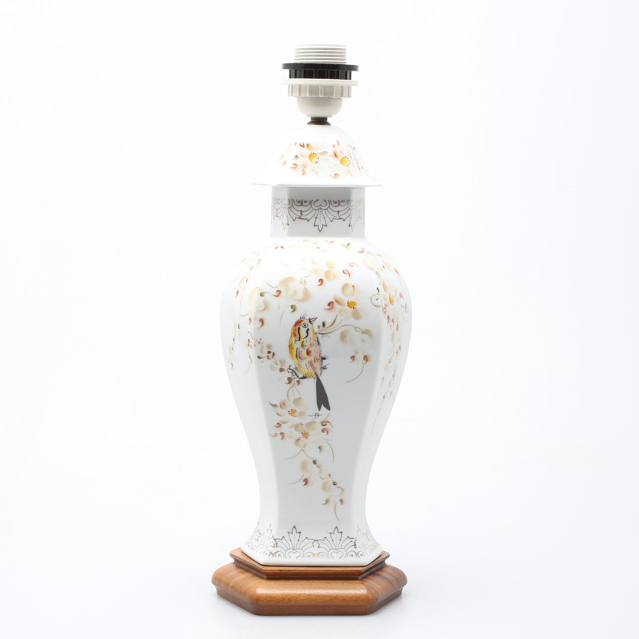 BORDSLAMPA i porslin, Limoges, Frankrike.