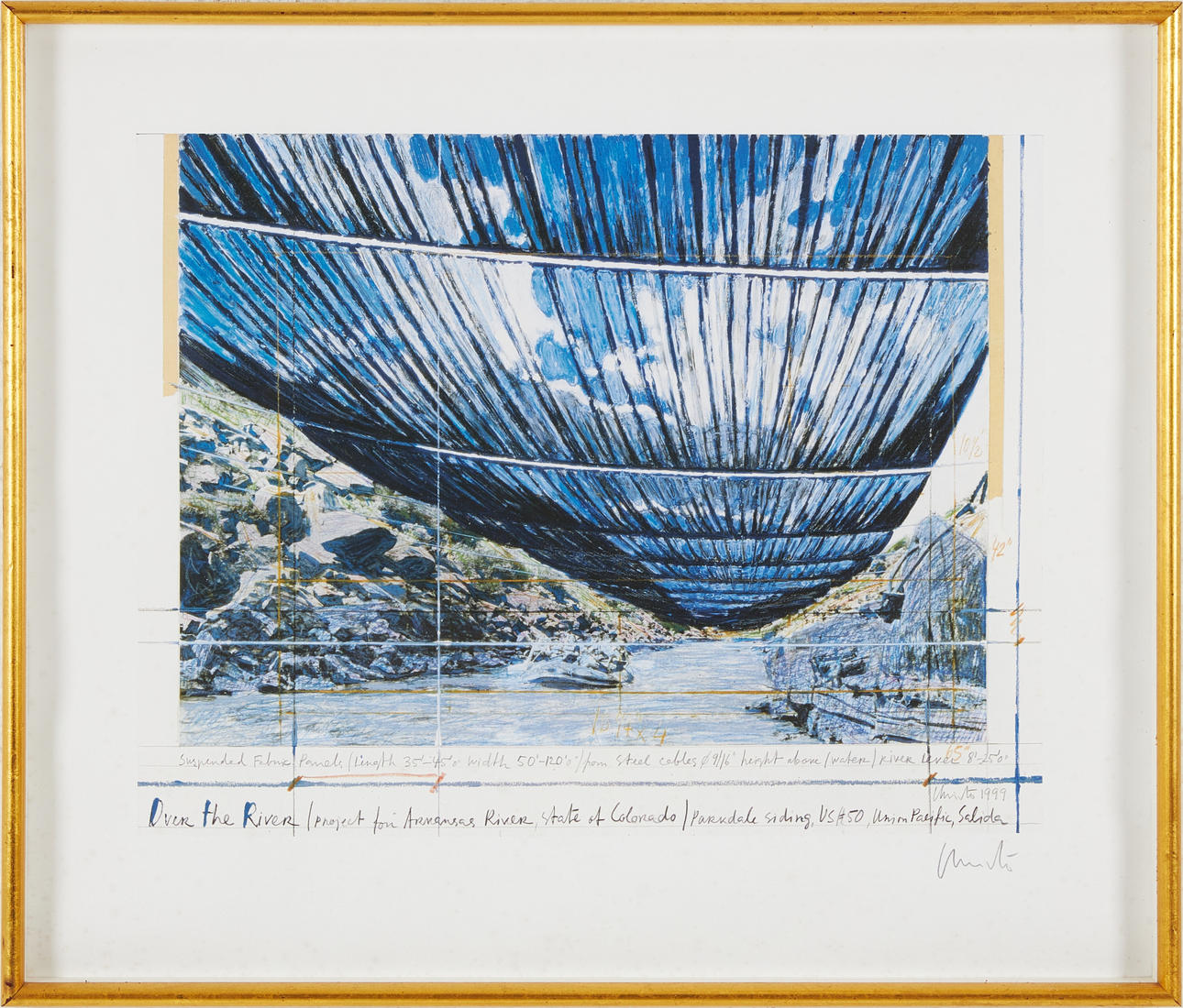 CHRISTO & JEANNE-CLAUDE. "Over the river".