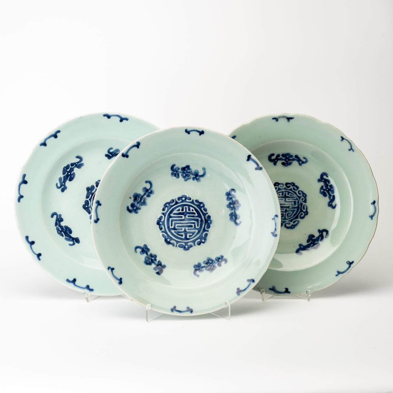 TALLRIKAR, 3 st, porslin, Kina, 1800-tal. Asiatika - Keramik & Porslin ...