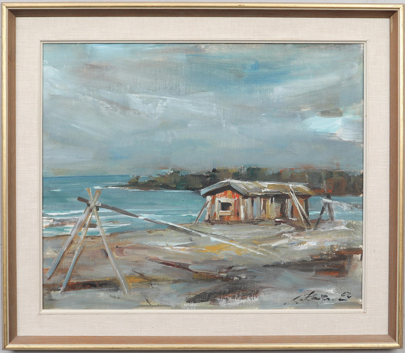 OIDENTIFIERAD KONSTNÄR. Oil on canvas, signed.