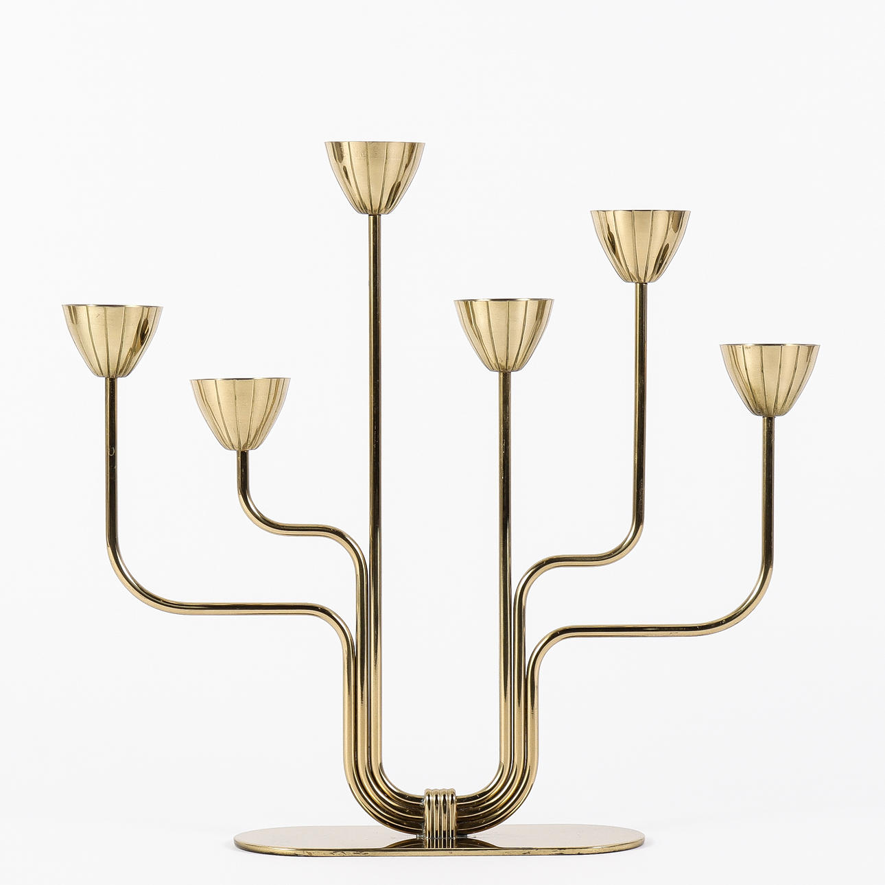 GUNNAR ANDER. Ljusstake mässing, Ystad Metall.