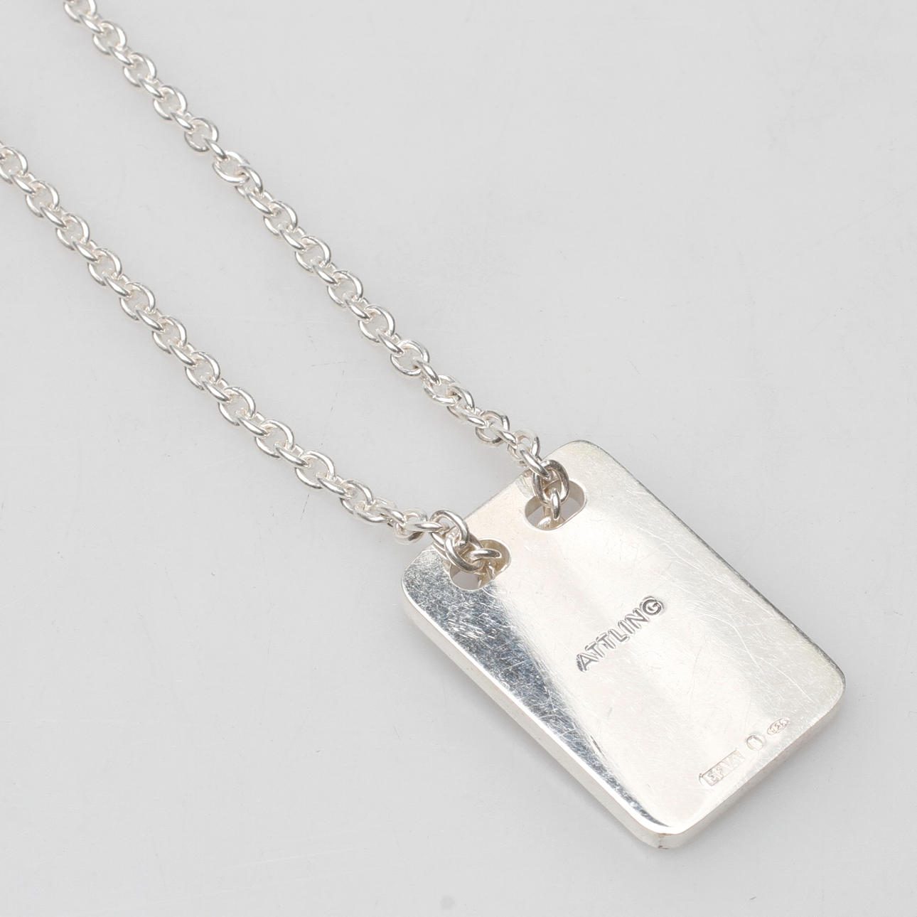 HALSKEDJA SAMT HÄNGE, DESIGN EFVA ATTLING, SILVER.