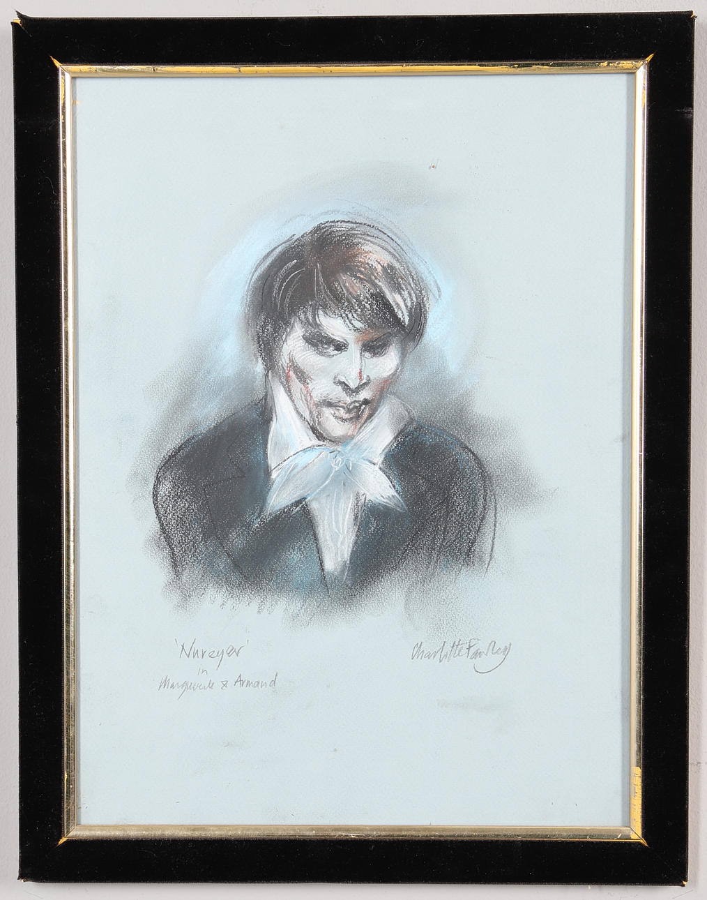 CHARLOTTE FAWLEY (B. 1935). A PASTEL STUDY OF RUDOLF NUREYEV.