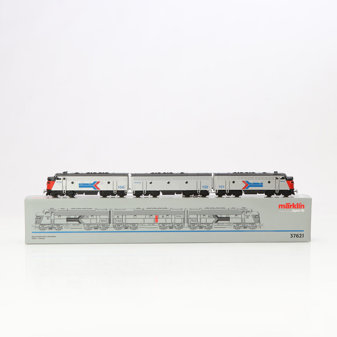 MÄRKLIN, LOK OCH VAGNAR TILL MODELLJÄRNVÄG. Skala H0. Nr 37621. I ...