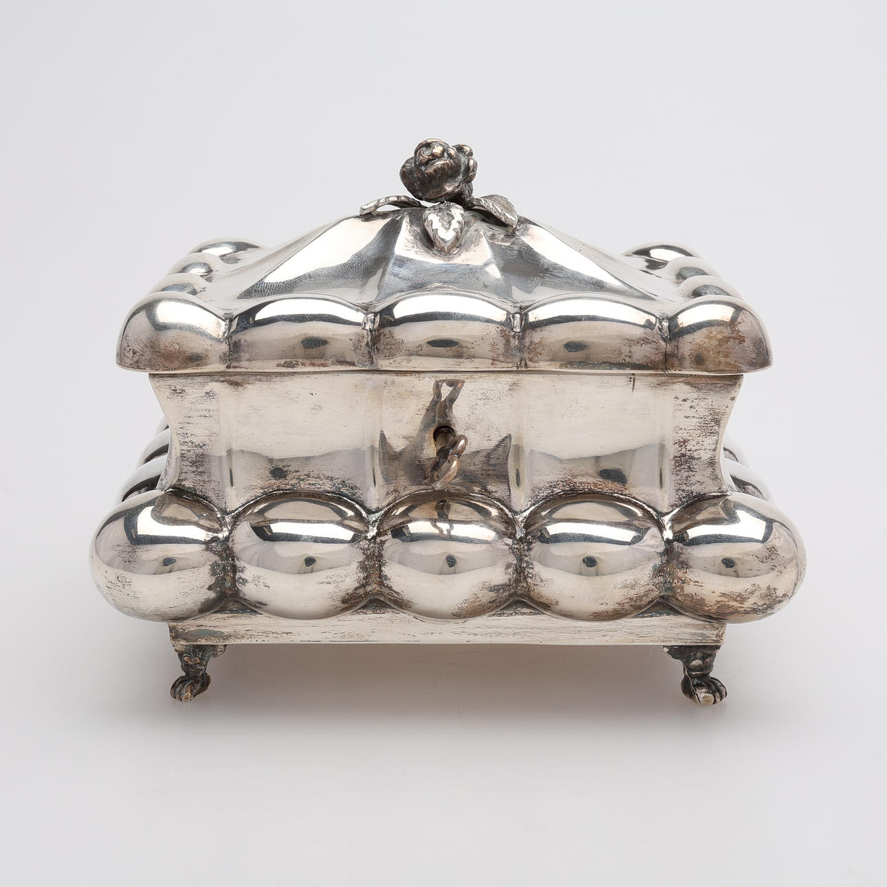 SUGAR BOX, SILVER, ROCOCO STYLE, WEIGHT APPROX. 505 GRAMS. Silver ...