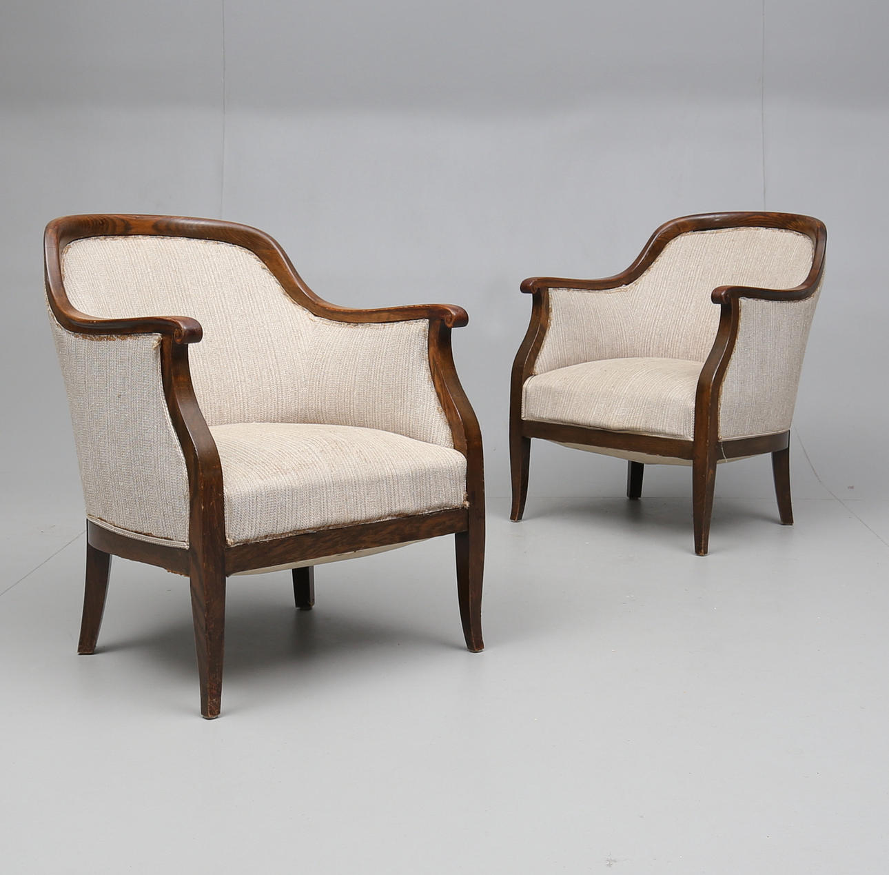 FÅTÖLJER, ett par, 1940-tal.