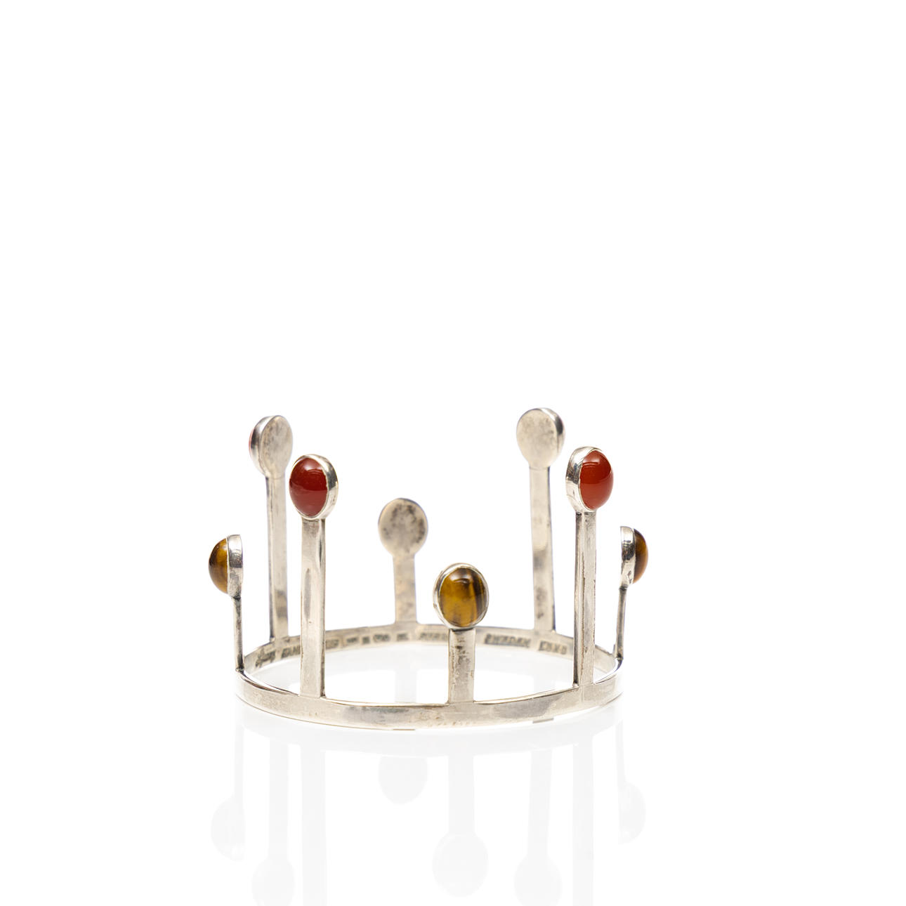 BRIDAL CROWN, Sterling silver, Agate, Tiger's Eye.