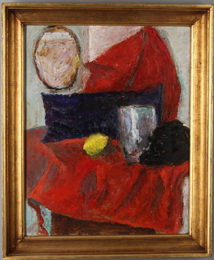 OIDENTIFIERAD KONSTNÄR. stilleben, olja på pannå, osignerad.