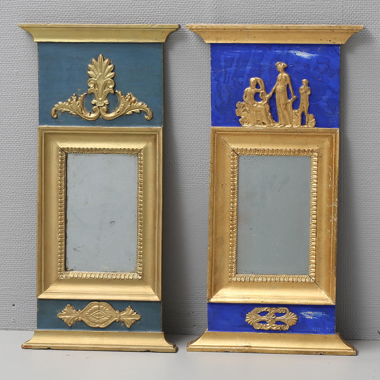 SPEGLAR, 2 st, empire, 1800-tal.