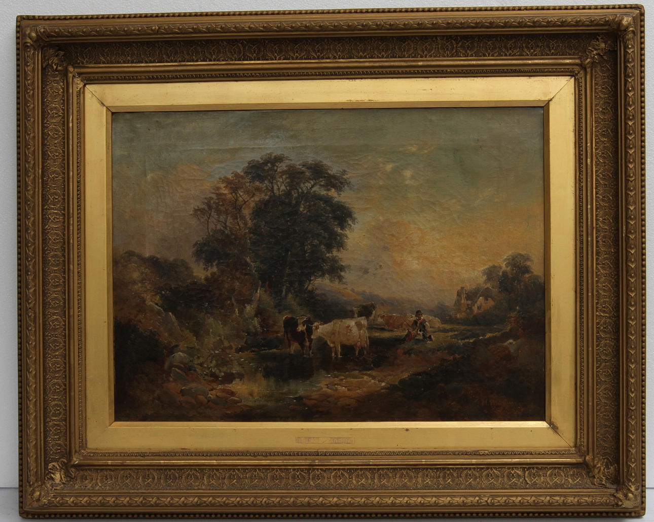 OKÄND KONSTNÄR. Olja på duk, signerad H. Martin.